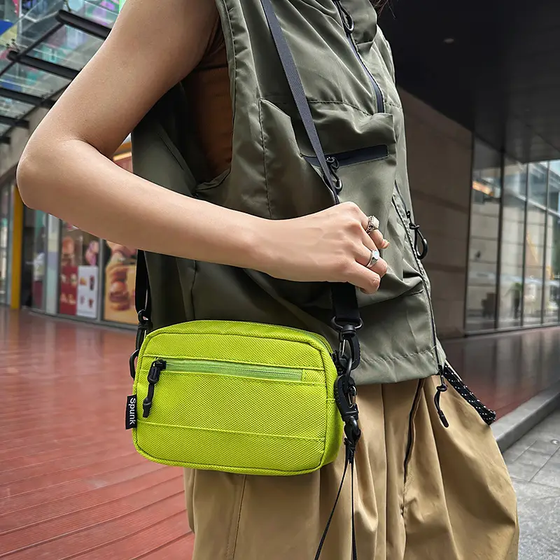 Orange Crossbody Bag for Men Large Capacity - Image 6