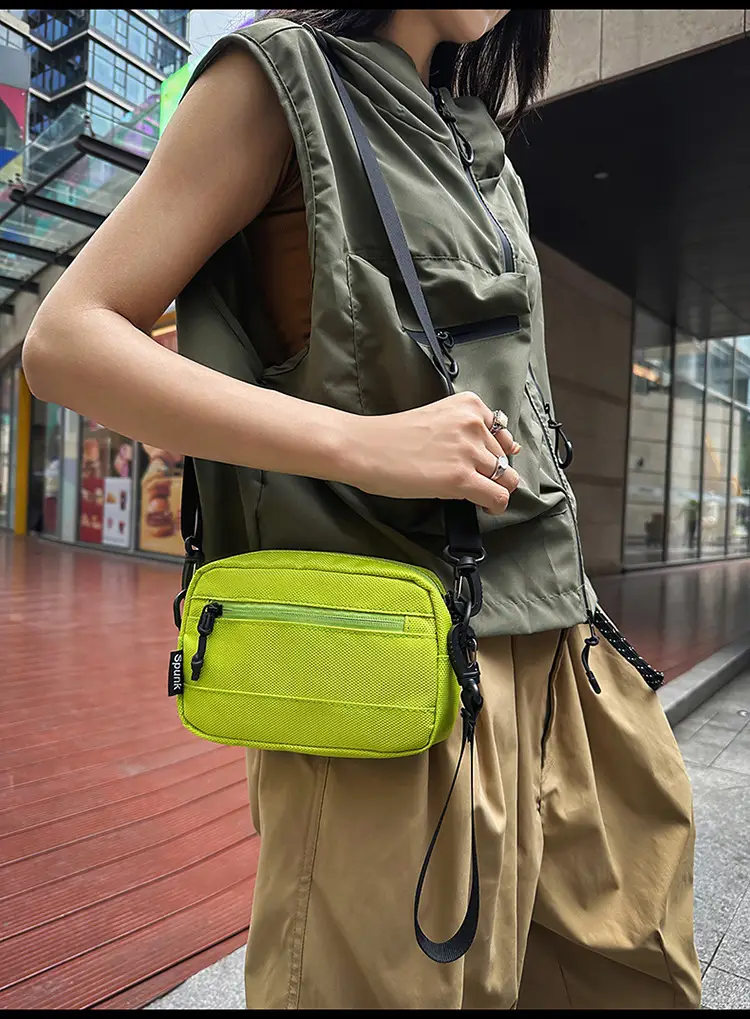 Orange Crossbody Bag for Men Large Capacity — feature 22