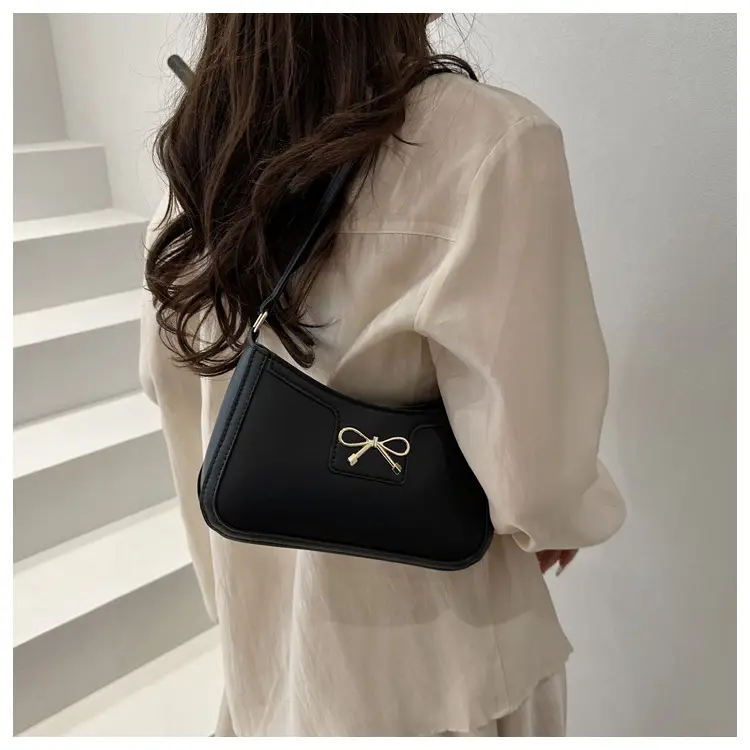 Retro Underarm Bag Women 2025 Spring Solid Color — feature 12