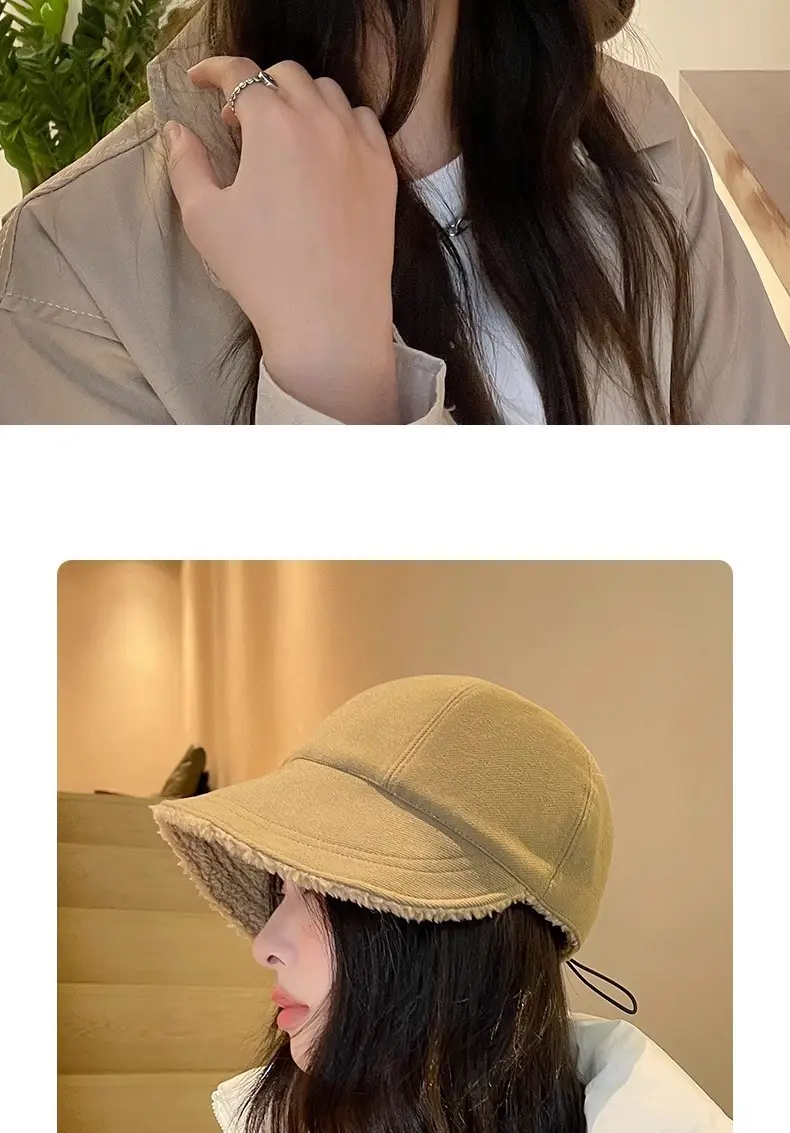 Women Winter Velvet Peaked Cap with Adjustable Strap — feature 10