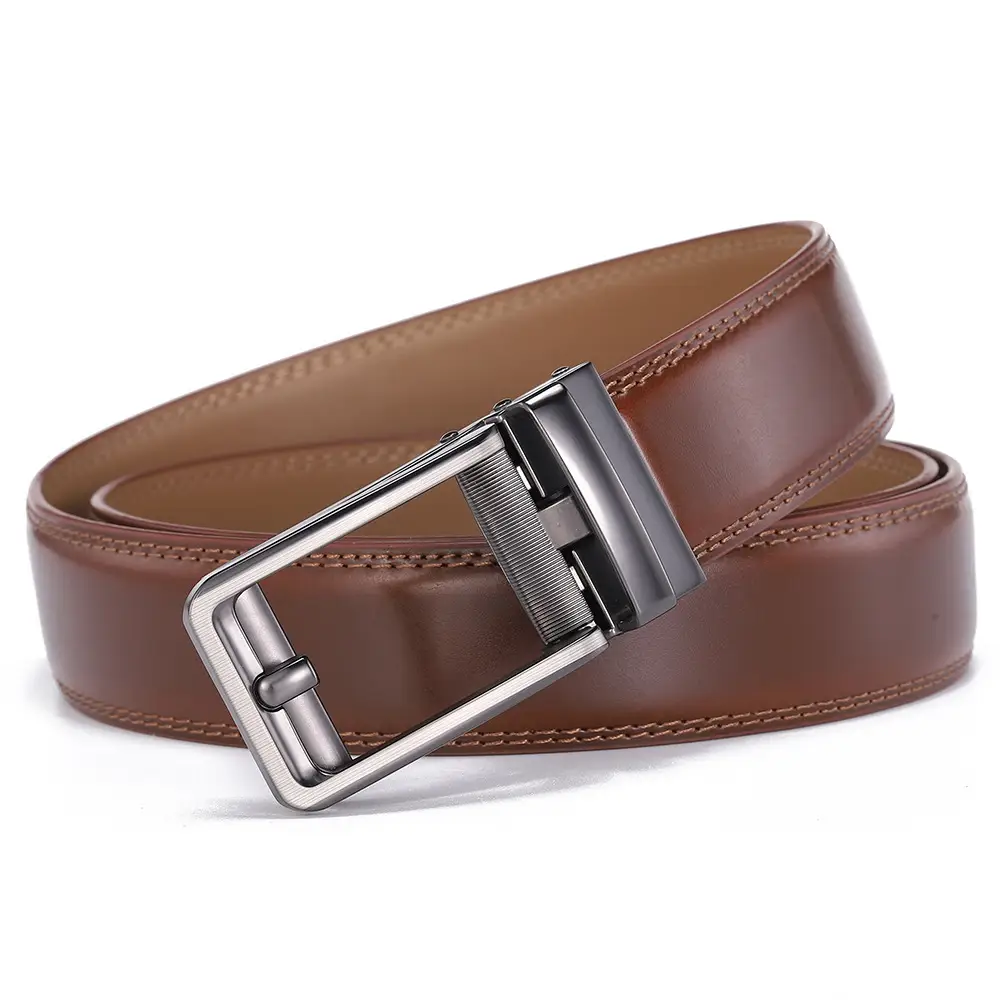 Men's Black Cross-Border Belt with Silver Buckle — feature 16