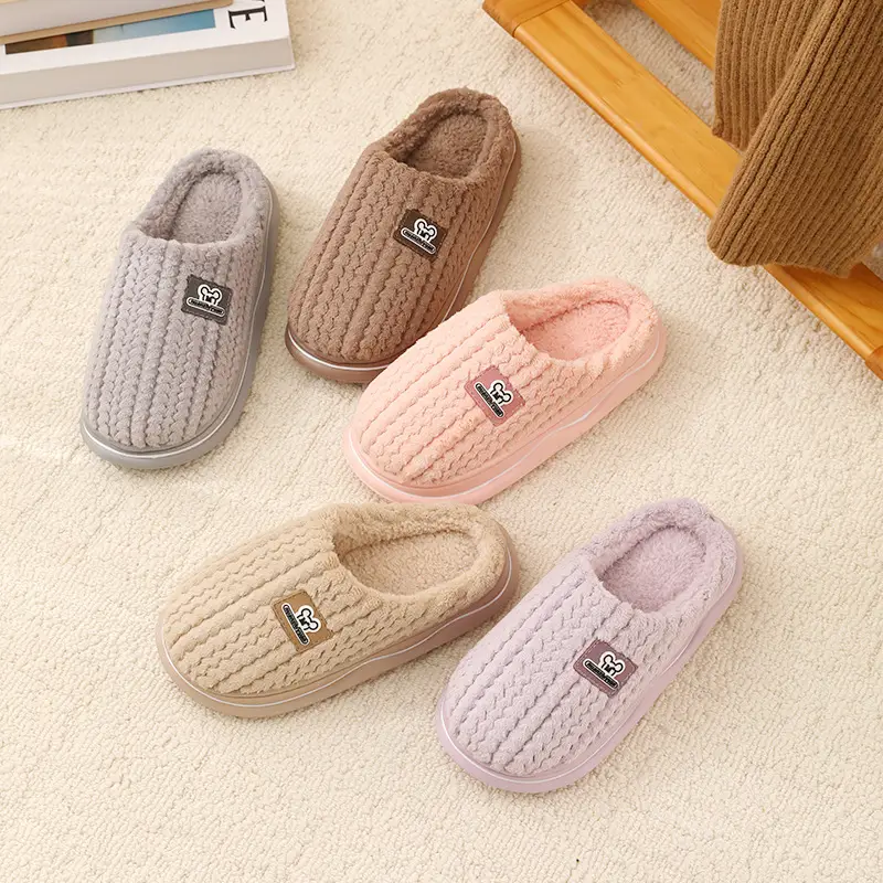 Women's Winter Warm Closed-Toe Furry Slippers - Image 8