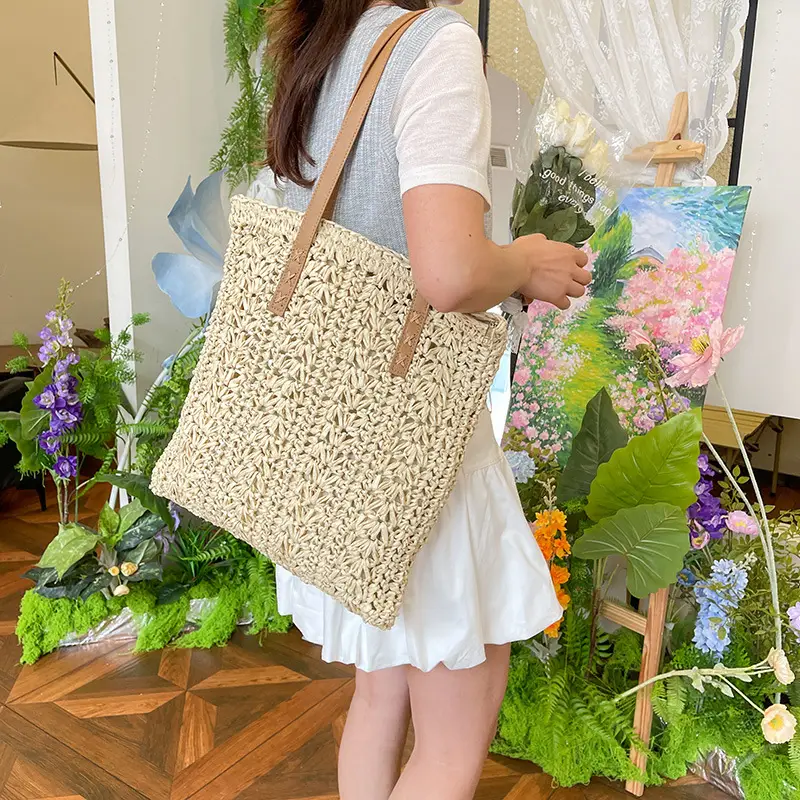 Women Woven Shoulder Bag 2025 New Style Tote - Image 5