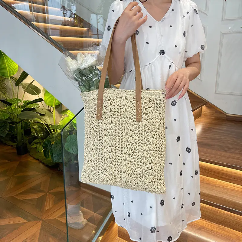 Women Woven Shoulder Bag 2025 New Style Tote - Image 6