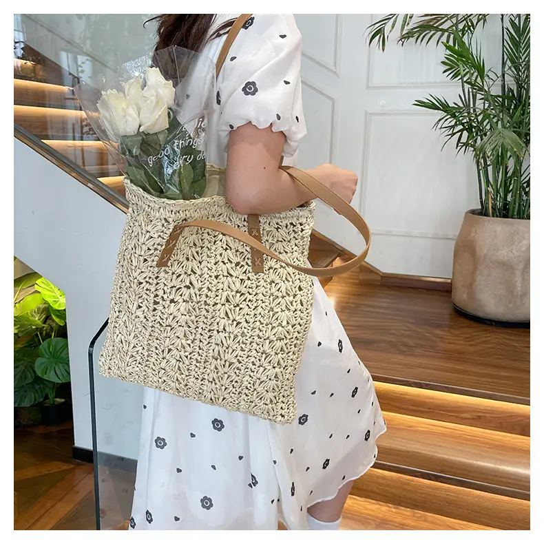 Women Woven Shoulder Bag 2025 New Style Tote — feature 16