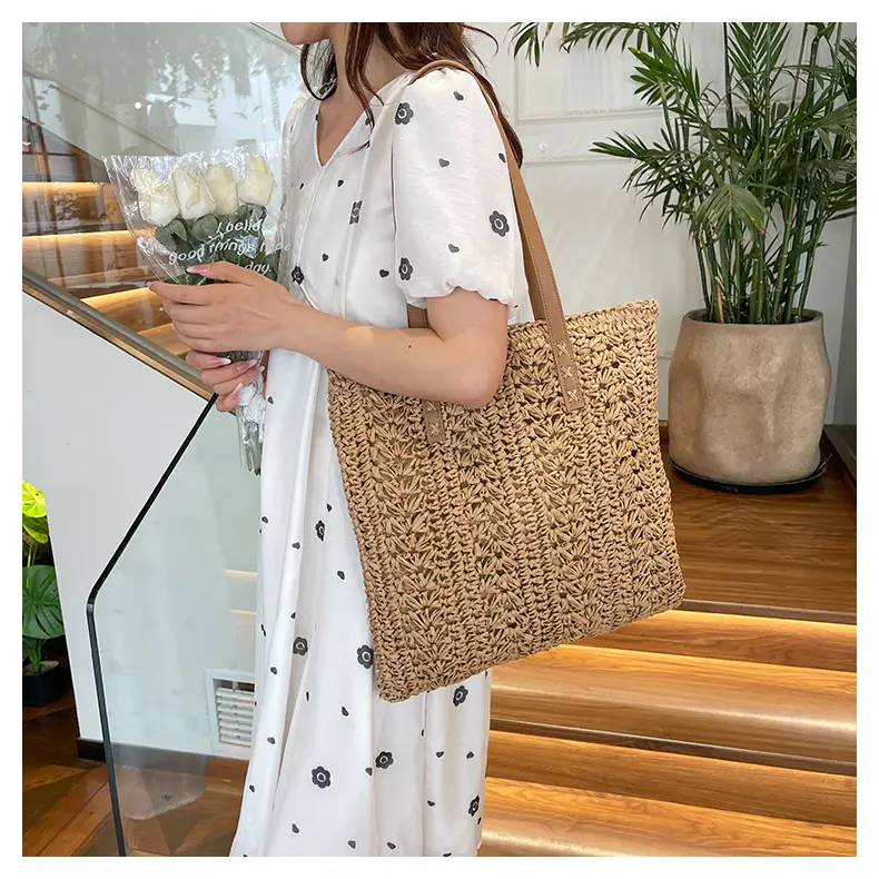 Women Woven Shoulder Bag 2025 New Style Tote — feature 17