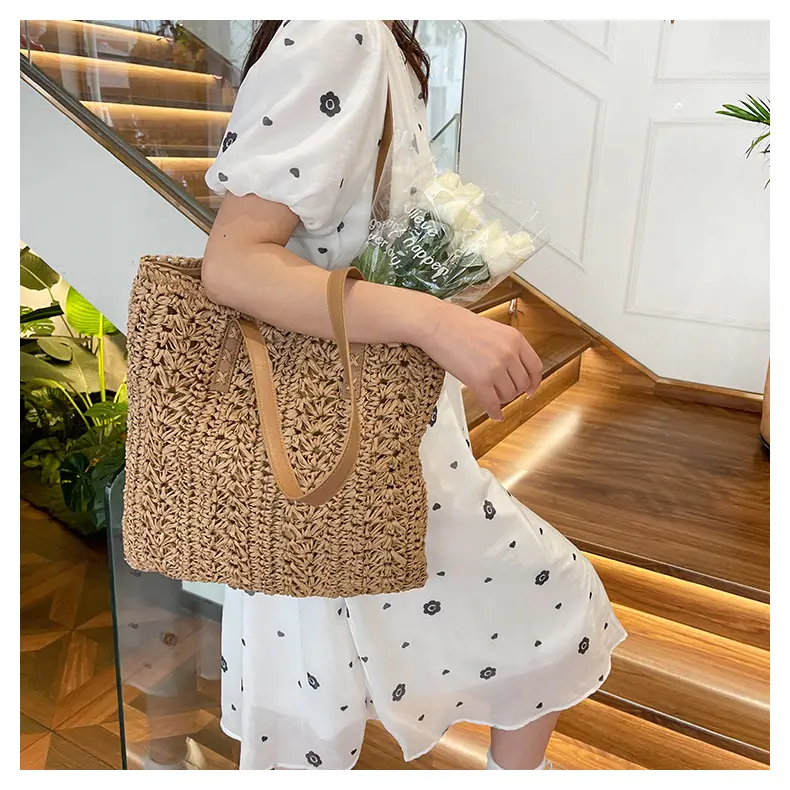 Women Woven Shoulder Bag 2025 New Style Tote — feature 21
