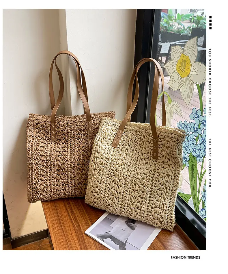 Women Woven Shoulder Bag 2025 New Style Tote — feature 3