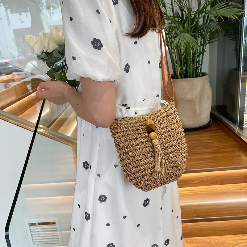 Women's Woven Crossbody Bag Summer Travel Beach Bag