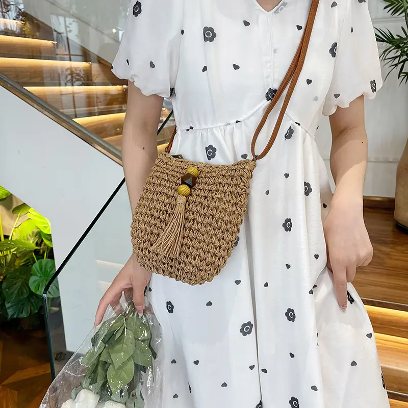 Women's Woven Crossbody Bag Summer Travel Beach Bag