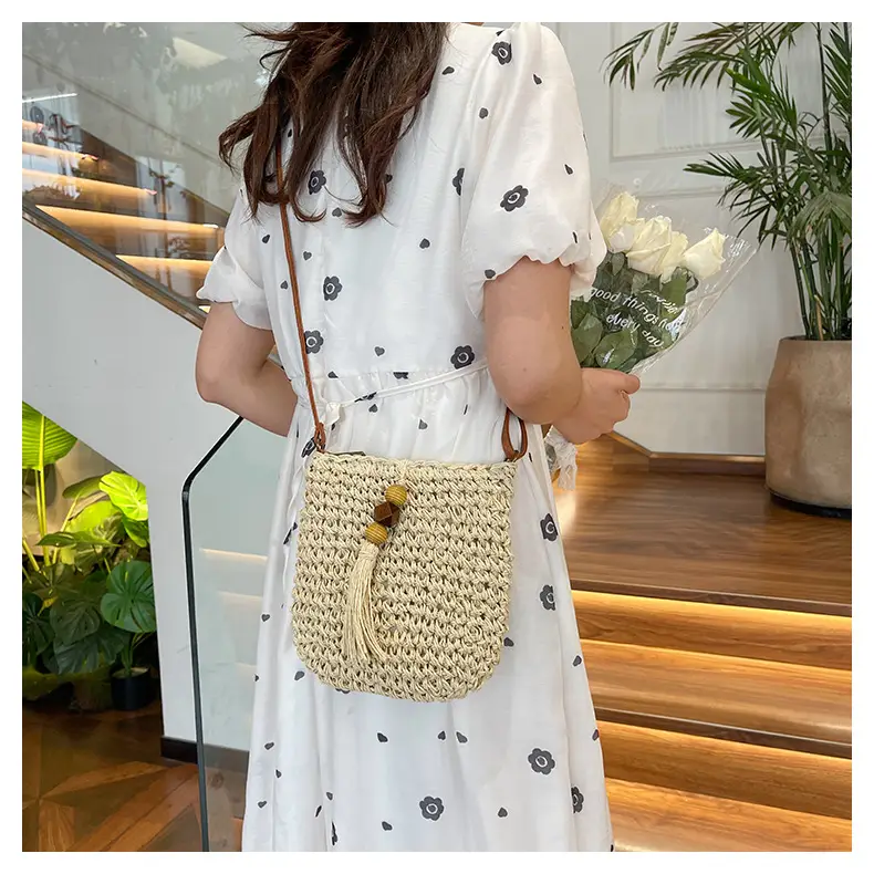 Women's Woven Crossbody Bag Summer Travel Beach Bag — feature 18