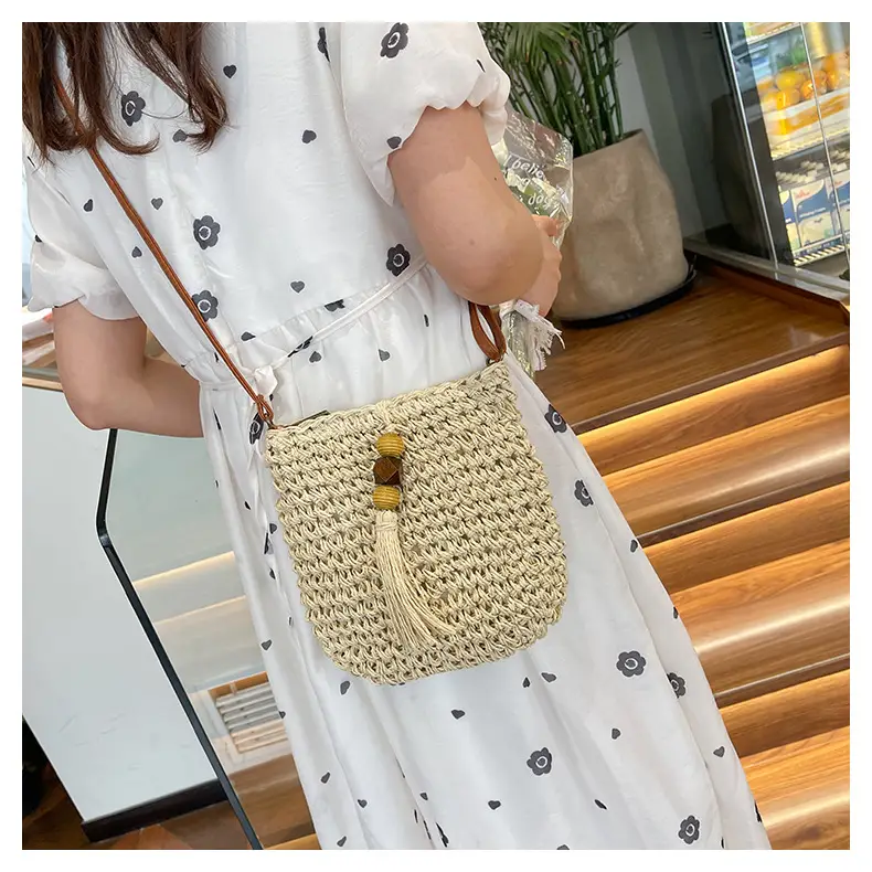 Women's Woven Crossbody Bag Summer Travel Beach Bag — feature 19