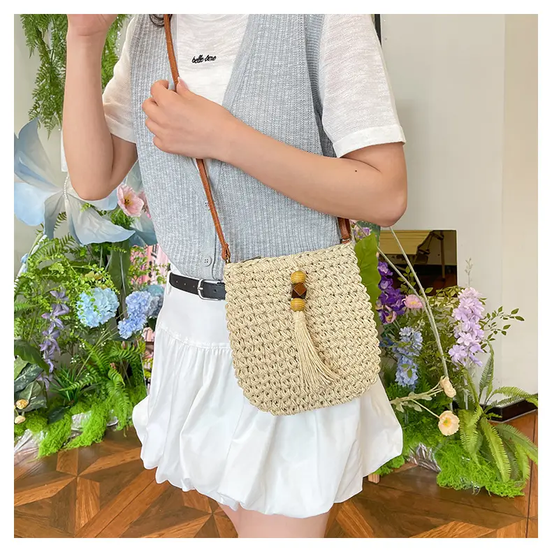 Women's Woven Crossbody Bag Summer Travel Beach Bag — feature 22