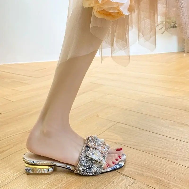 Women's Bow Fairy Slippers with Thick Heel 2025 - Image 2