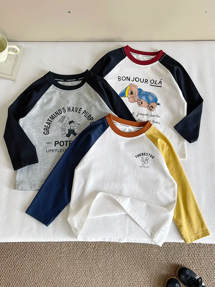 Nausicaa Boys Contrast Color T-Shirt White Yellow Blue