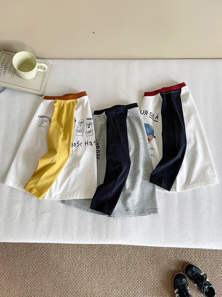 Nausicaa Boys Contrast Color T-Shirt White Yellow Blue