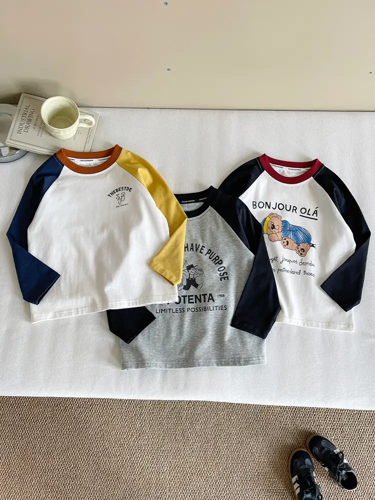 Nausicaa Boys Contrast Color T-Shirt White Yellow Blue