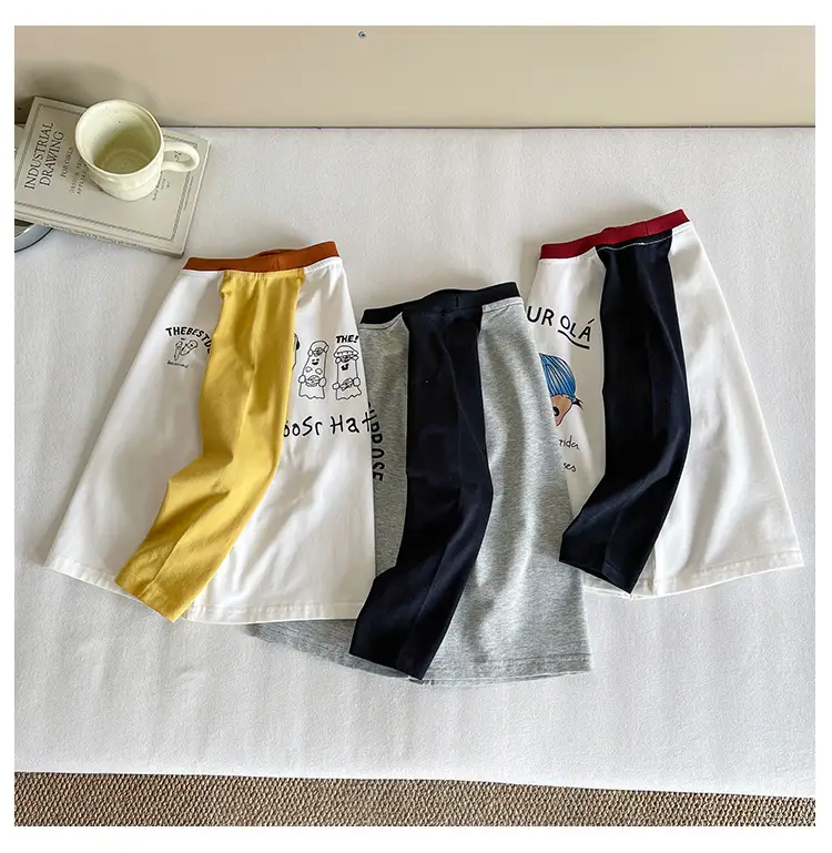 Nausicaa Boys Contrast Color T-Shirt White Yellow Blue — feature 13