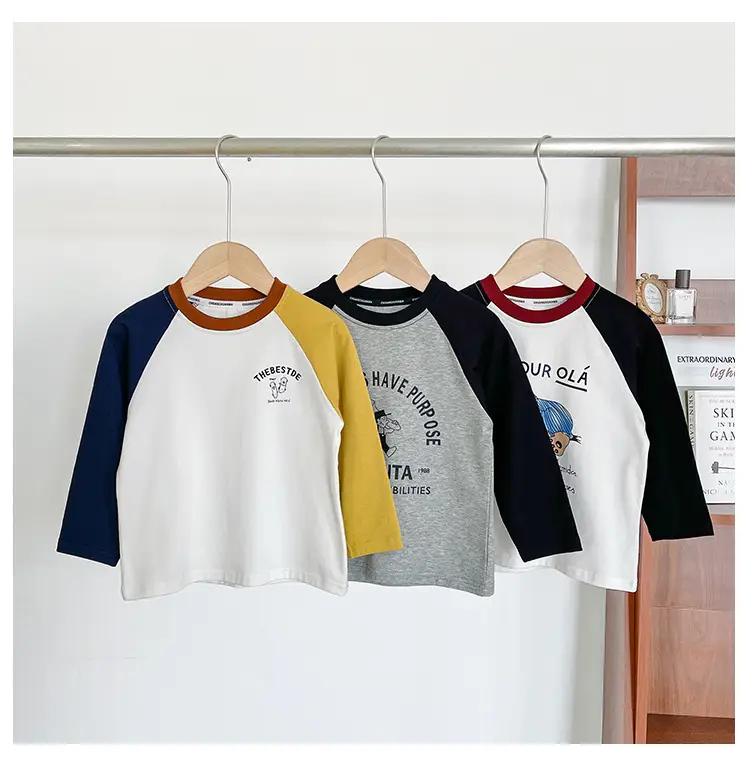 Nausicaa Boys Contrast Color T-Shirt White Yellow Blue — feature 15