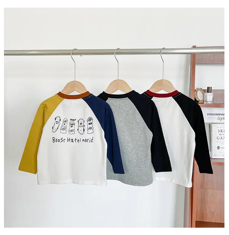 Nausicaa Boys Contrast Color T-Shirt White Yellow Blue — feature 16