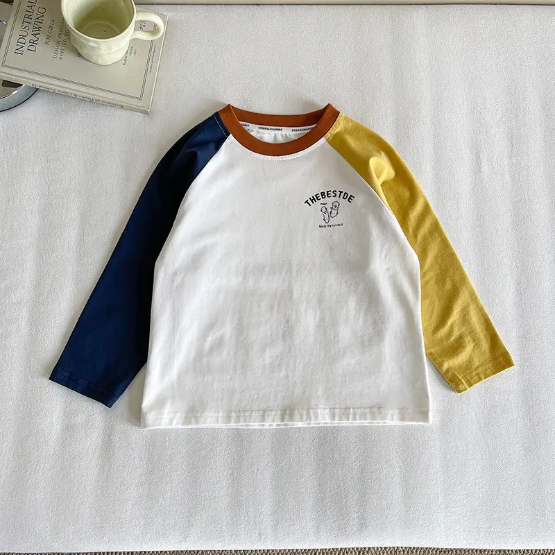 Nausicaa Boys Contrast Color T-Shirt White Yellow Blue