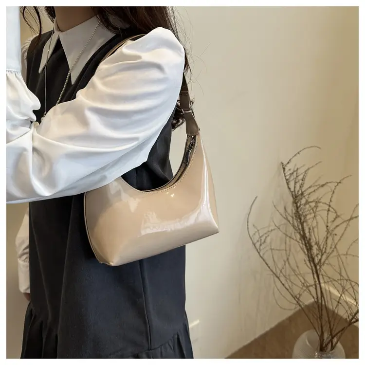 Burgundy Patent Leather Shoulder Crossbody Bag for Women — feature 12