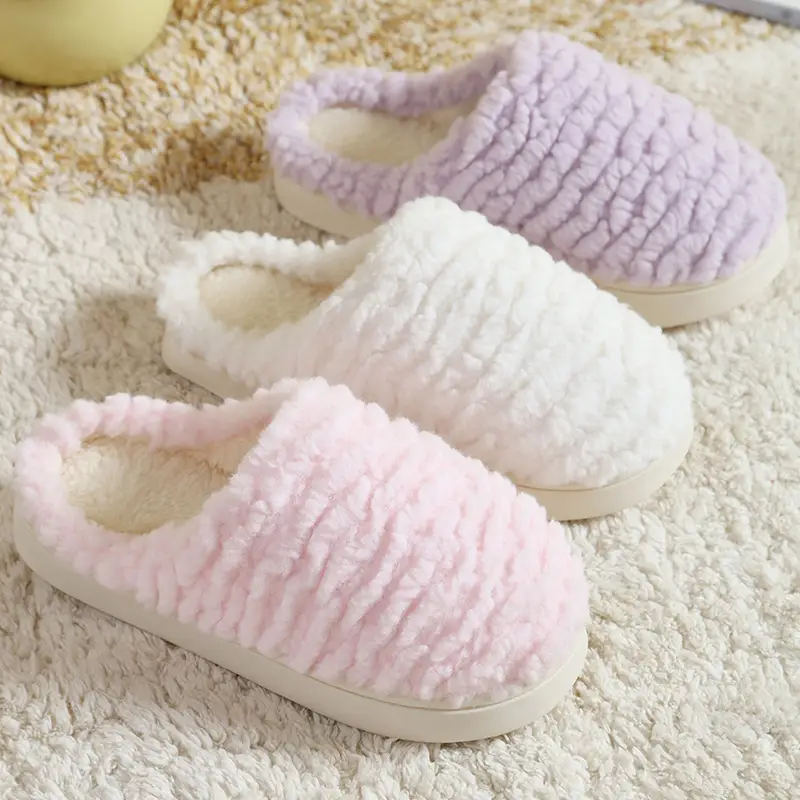 Women's 2025 New Winter Home Non-Slip Warm Couple Plush Slippers for Men in Autumn and Winter