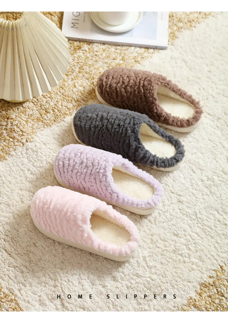 Women's 2025 New Winter Home Non-Slip Warm Couple Plush Slippers for Men in Autumn and Winter — feature 9