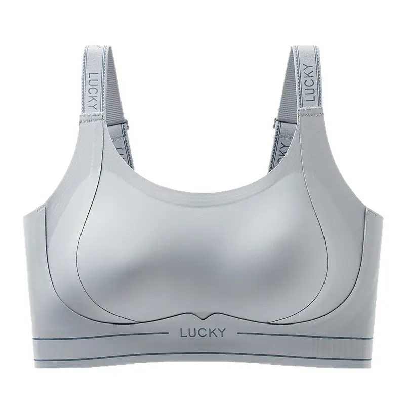 Liquid Foundation Adjustable Seamless High-Strength Shockproof Sports Bra Integrated Fixed Cup Breasted Breathable Sports Bra