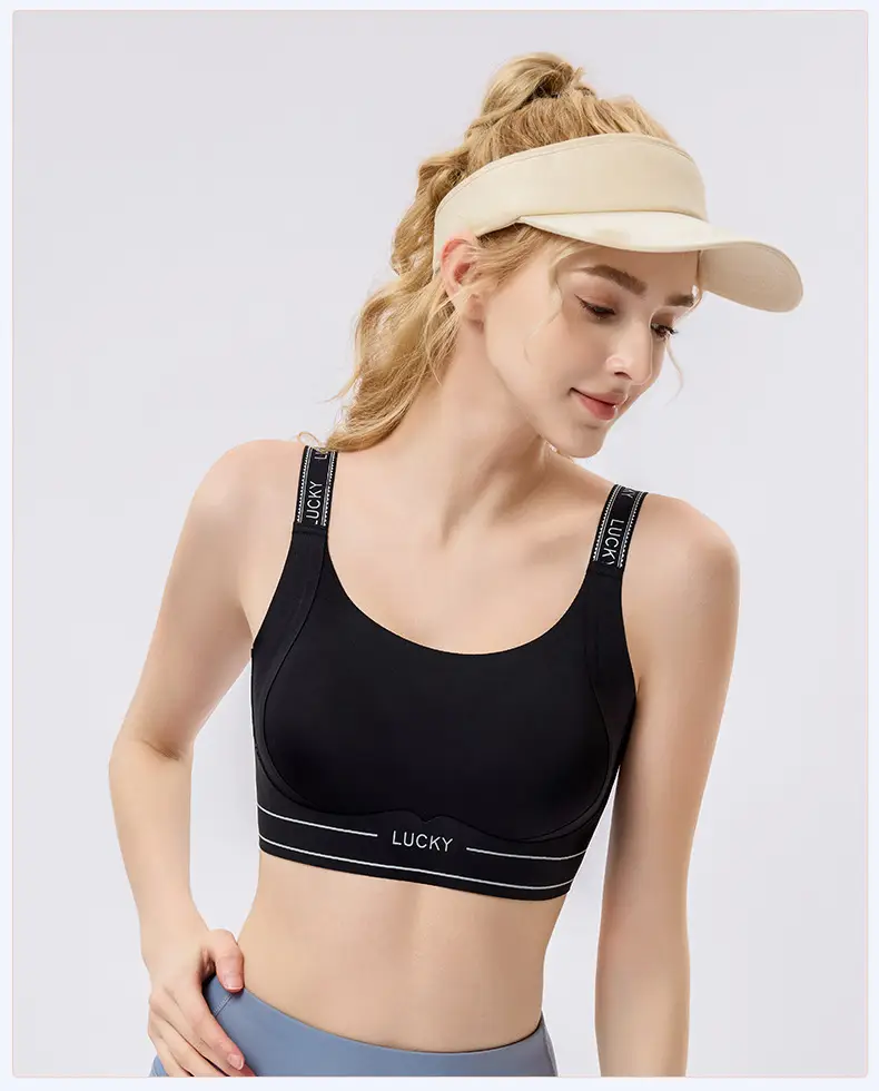 Liquid Foundation Adjustable Seamless High-Strength Shockproof Sports Bra Integrated Fixed Cup Breasted Breathable Sports Bra — feature 25