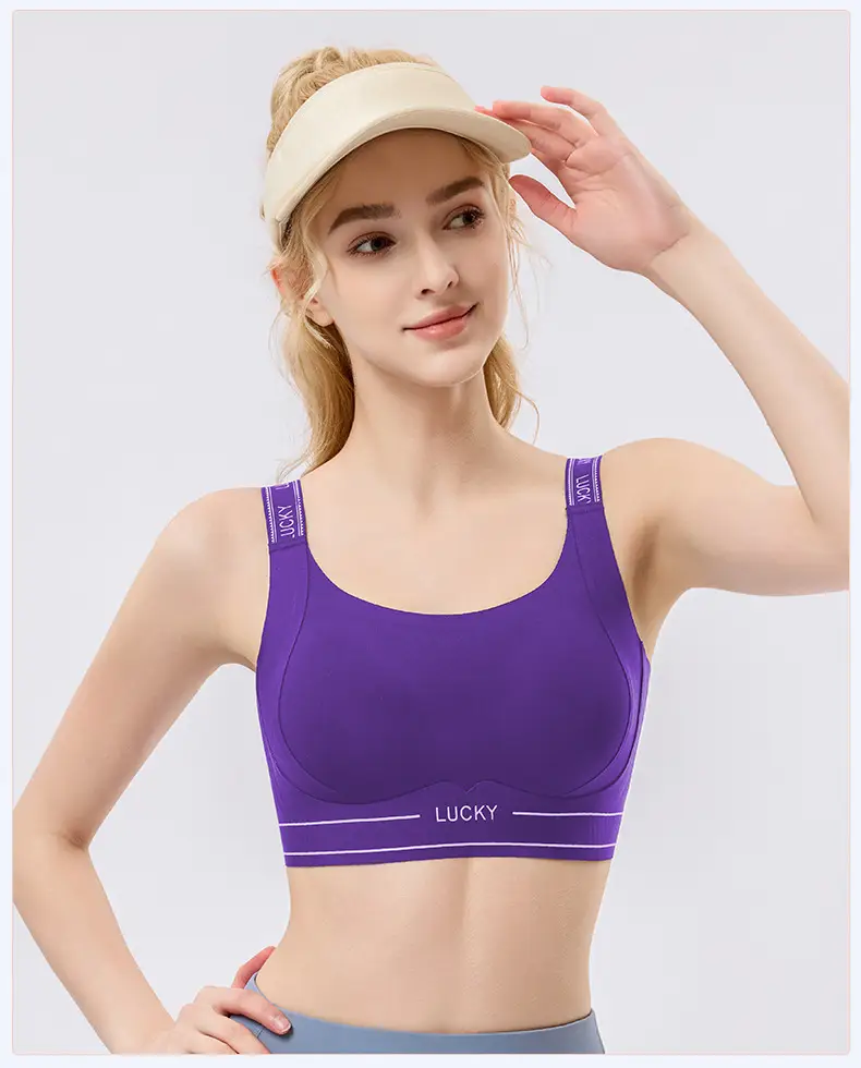 Liquid Foundation Adjustable Seamless High-Strength Shockproof Sports Bra Integrated Fixed Cup Breasted Breathable Sports Bra — feature 30