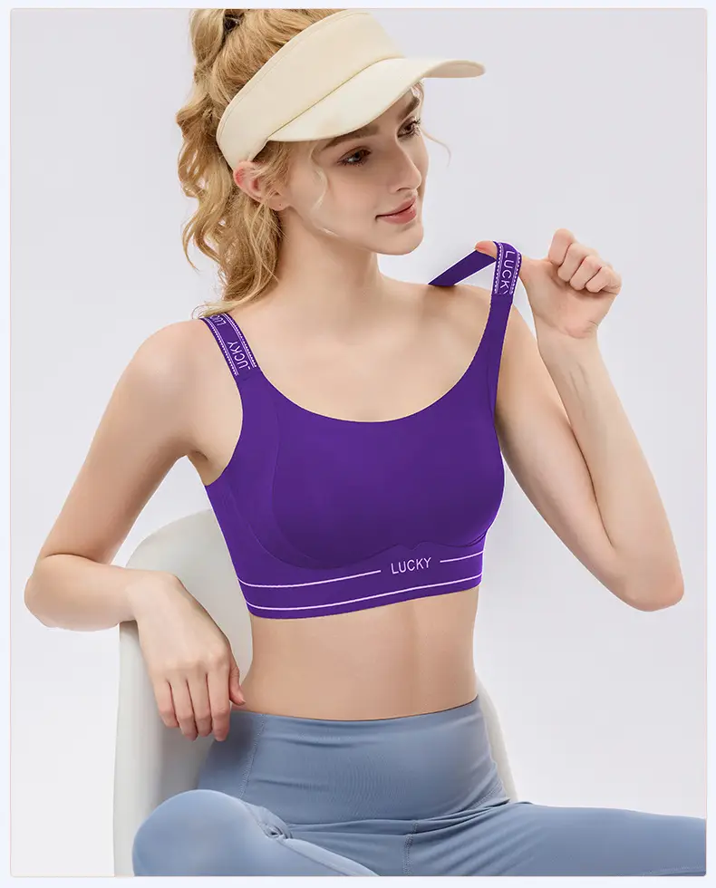 Liquid Foundation Adjustable Seamless High-Strength Shockproof Sports Bra Integrated Fixed Cup Breasted Breathable Sports Bra — feature 31