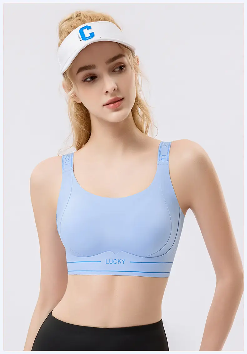 Liquid Foundation Adjustable Seamless High-Strength Shockproof Sports Bra Integrated Fixed Cup Breasted Breathable Sports Bra — feature 32
