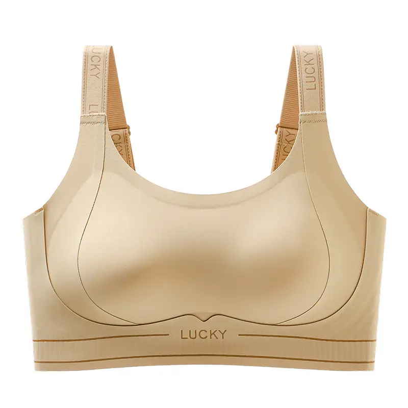 Liquid Foundation Adjustable Seamless High-Strength Shockproof Sports Bra Integrated Fixed Cup Breasted Breathable Sports Bra