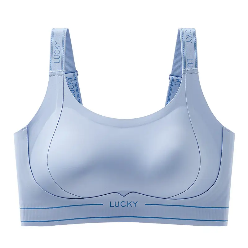 Liquid Foundation Adjustable Seamless High-Strength Shockproof Sports Bra Integrated Fixed Cup Breasted Breathable Sports Bra