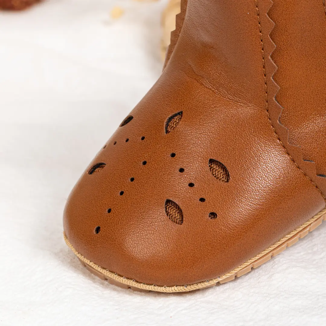 Amazon Spring & Fall Baby Boots Korean Style Fashionable Cut Out Toddler Shoes Non-Slip Rubber Sole Outdoor Baby Shoes - Image 4