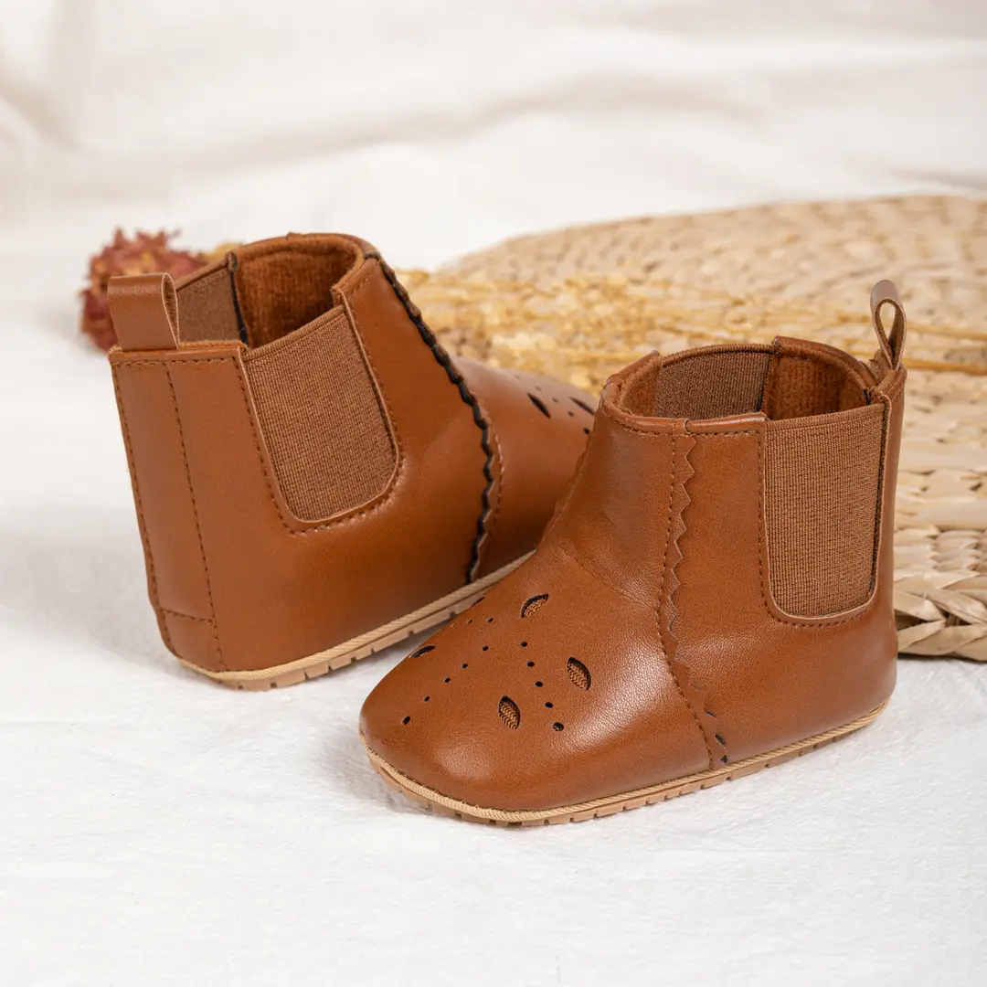 Amazon Spring & Fall Baby Boots Korean Style Fashionable Cut Out Toddler Shoes Non-Slip Rubber Sole Outdoor Baby Shoes - Image 5