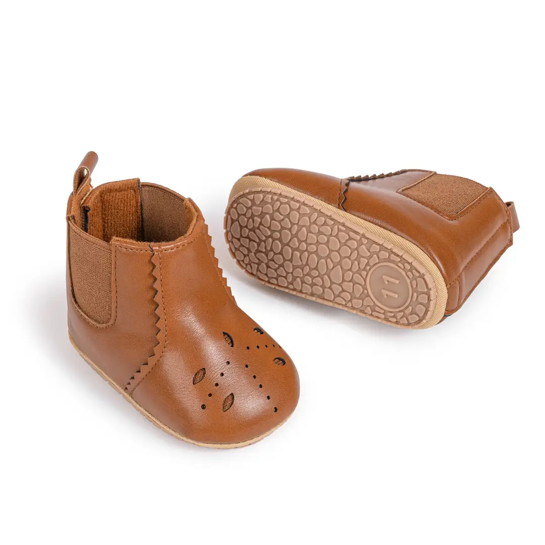 Amazon Spring & Fall Baby Boots Korean Style Fashionable Cut Out Toddler Shoes Non-Slip Rubber Sole Outdoor Baby Shoes — feature 14