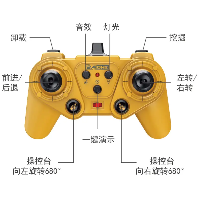 Children's Remote Control Excavator Engineering Vehicle Alloy Excavator Dump Truck Bulldozer Forklift Cross-Border Toys Dropshipping — feature 7