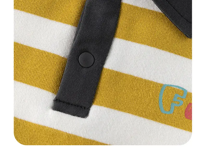 Baby Striped Polo Shirt Yellow Black Long Sleeve — feature 15