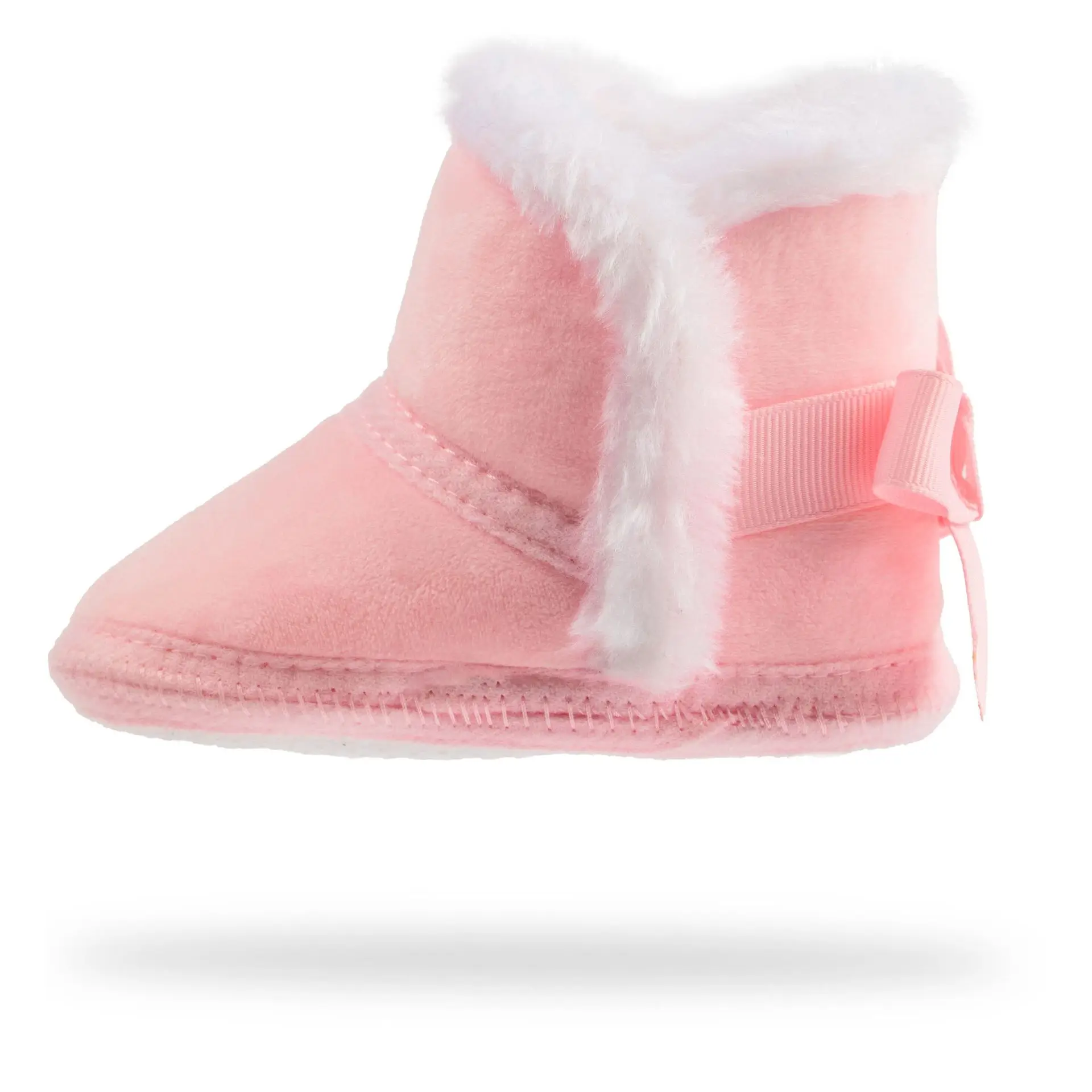 Winter Warm Baby Boots Pink Brown Anti-Slip Velcro — feature 17