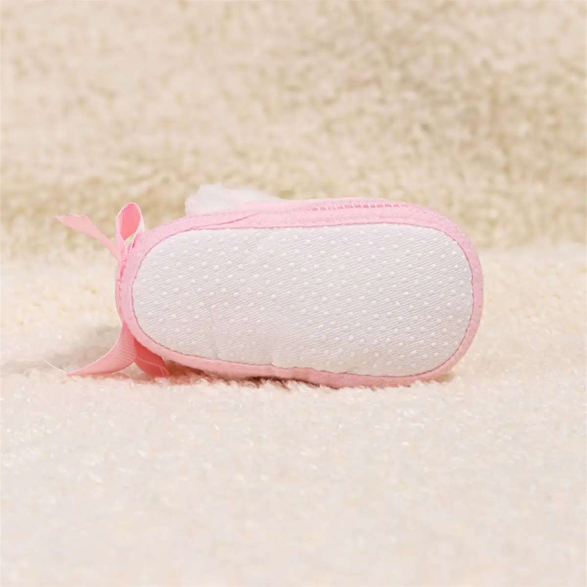 Winter Warm Baby Boots Pink Brown Anti-Slip Velcro — feature 7