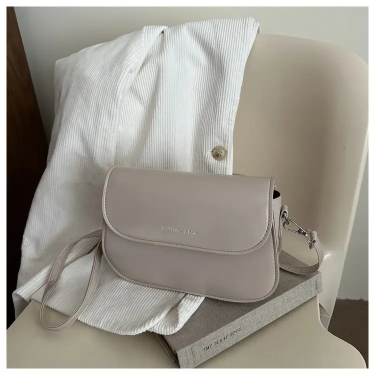 Brown Textured Saddle Shoulder Bag for Women — feature 10