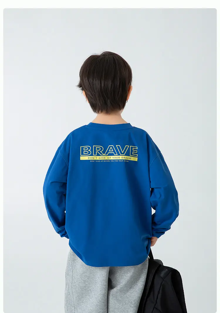 Kids Baseball T-Shirt Green Long Sleeve Korean Style — feature 10