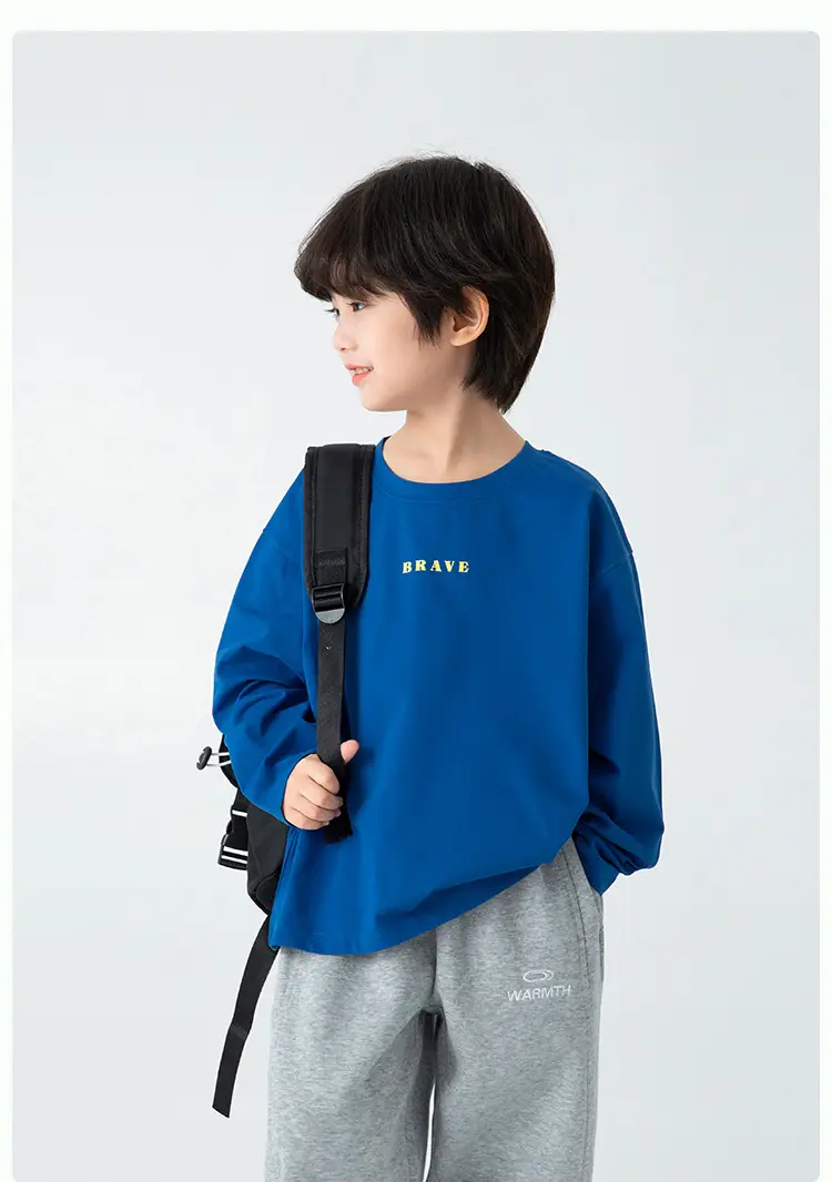 Kids Baseball T-Shirt Green Long Sleeve Korean Style — feature 11
