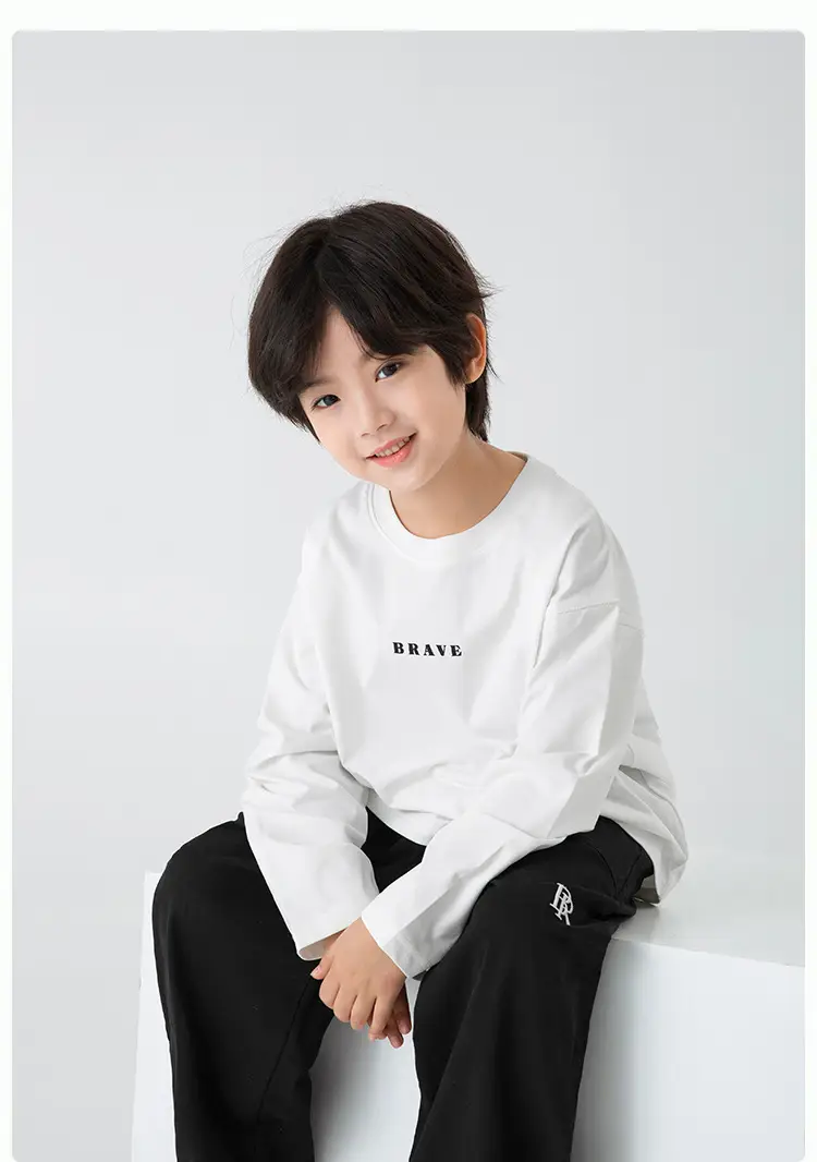 Kids Baseball T-Shirt Green Long Sleeve Korean Style — feature 18