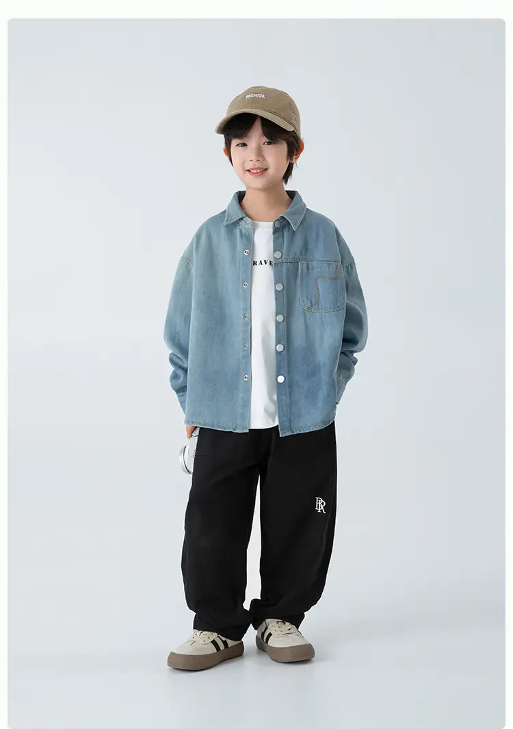 Kids Baseball T-Shirt Green Long Sleeve Korean Style — feature 8