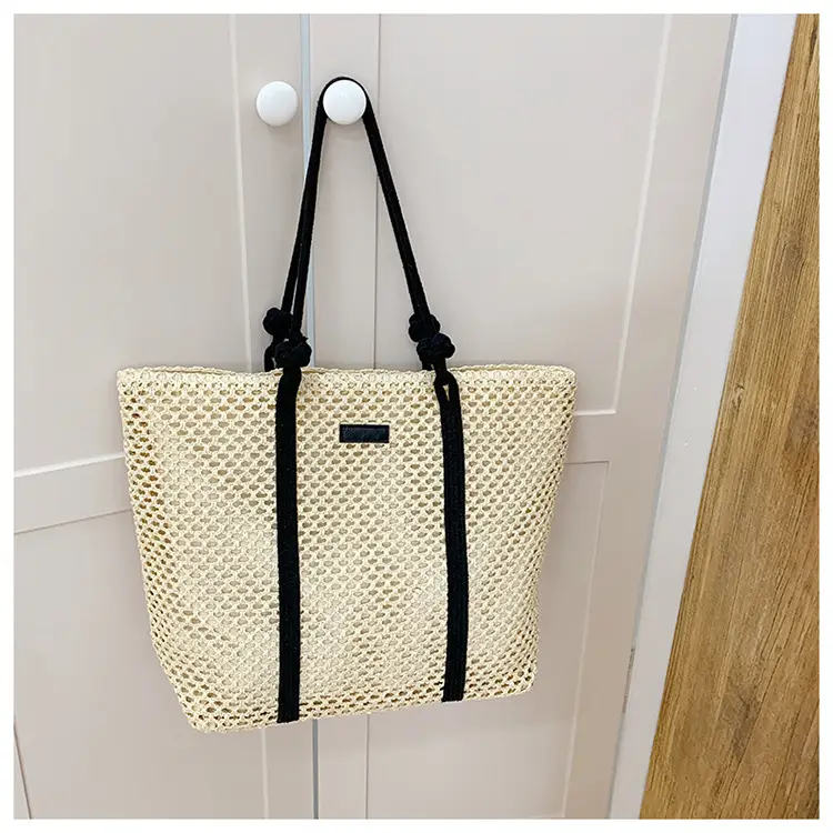 Women Woven Shoulder Tote Bag Seaside Vacation Large Capacity — feature 13