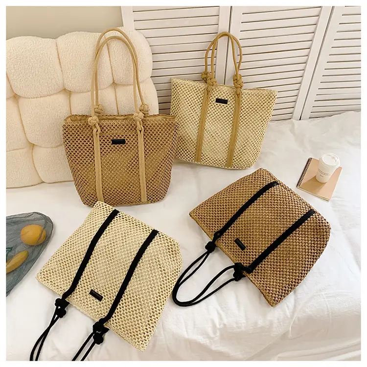 Women Woven Shoulder Tote Bag Seaside Vacation Large Capacity — feature 15