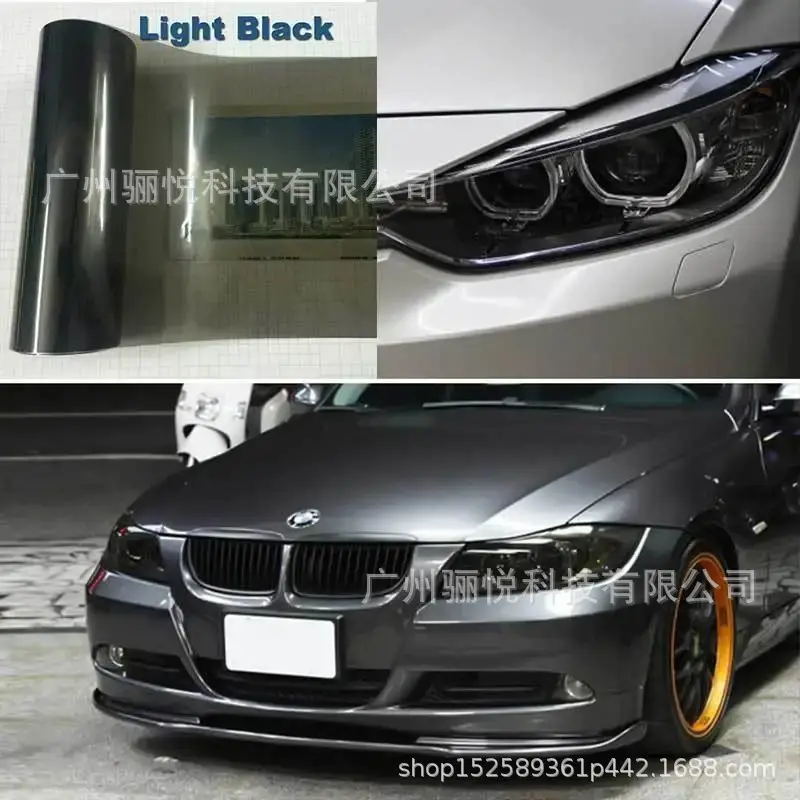 High-Gloss Transparent Light Black Pvc Film Dyed Headlight Taillight Blackened Film Car Headlight Color Changing Film 40Cmx200Cm — feature 2